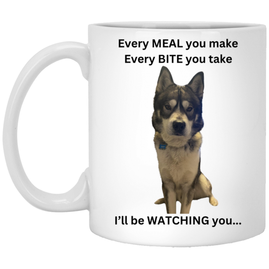 Husky Dog Cup 11oz White Mug