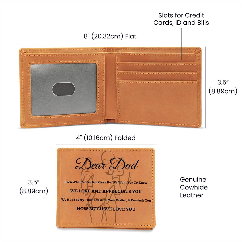 Dear Dad | Love and Appreciate You | Leather Wallet