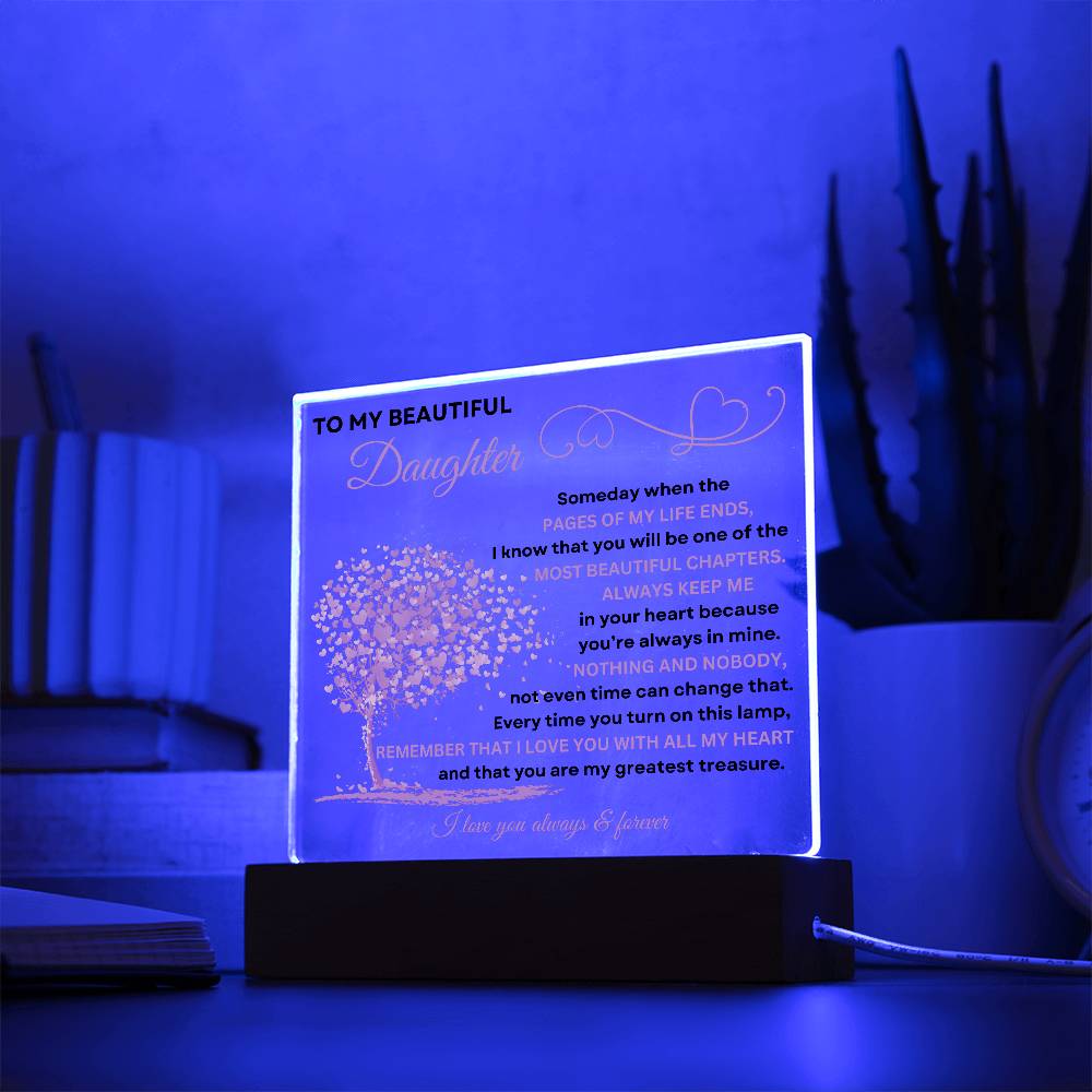 To My Beautiful Daughter | Night Lamp | Daughter Love Gift