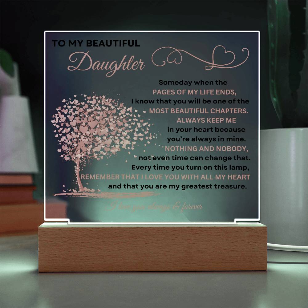 To My Beautiful Daughter | Night Lamp | Daughter Love Gift